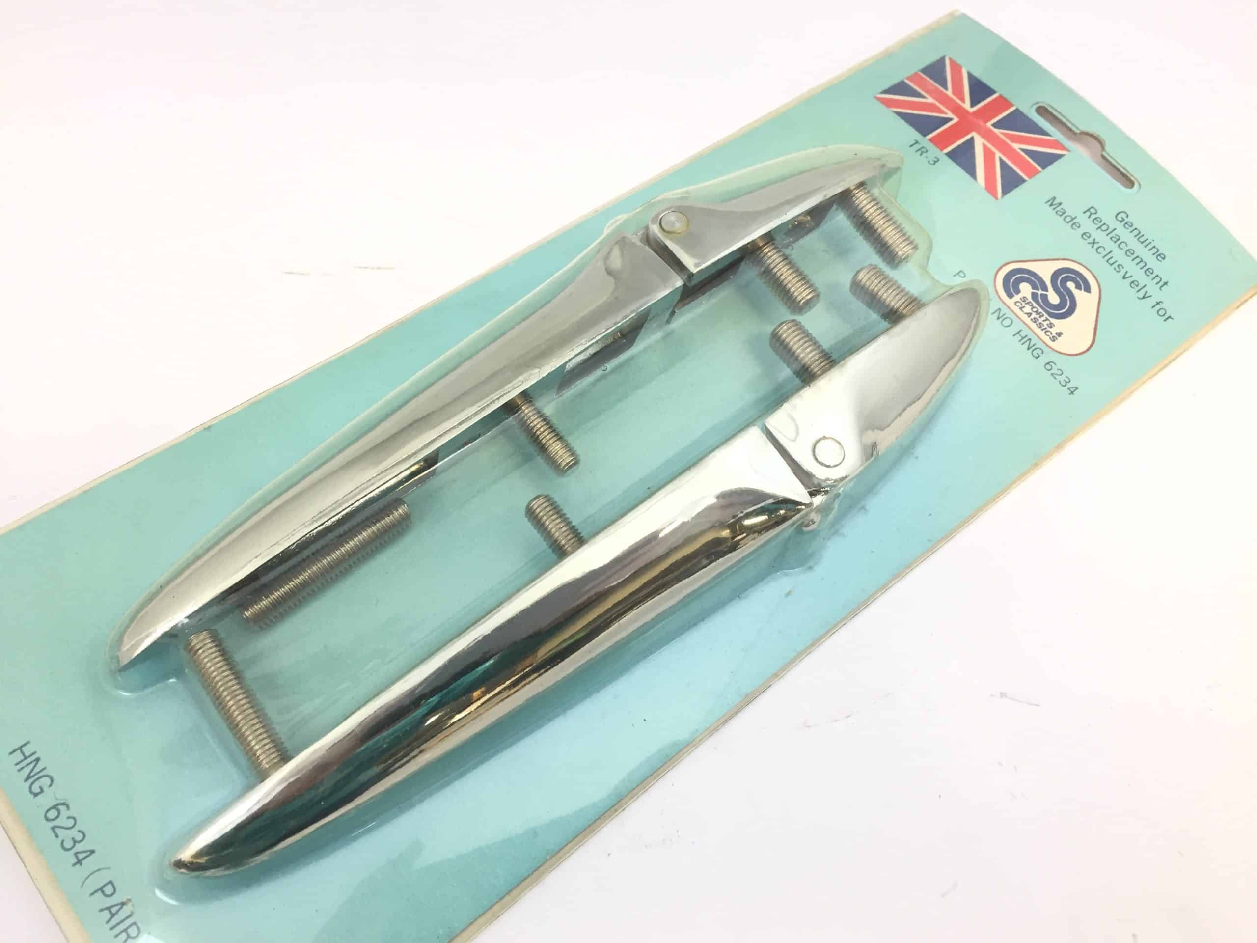 NEW TRIUMPH SPITFIRE HERALD CHROME  BOOT HINGES PAIR