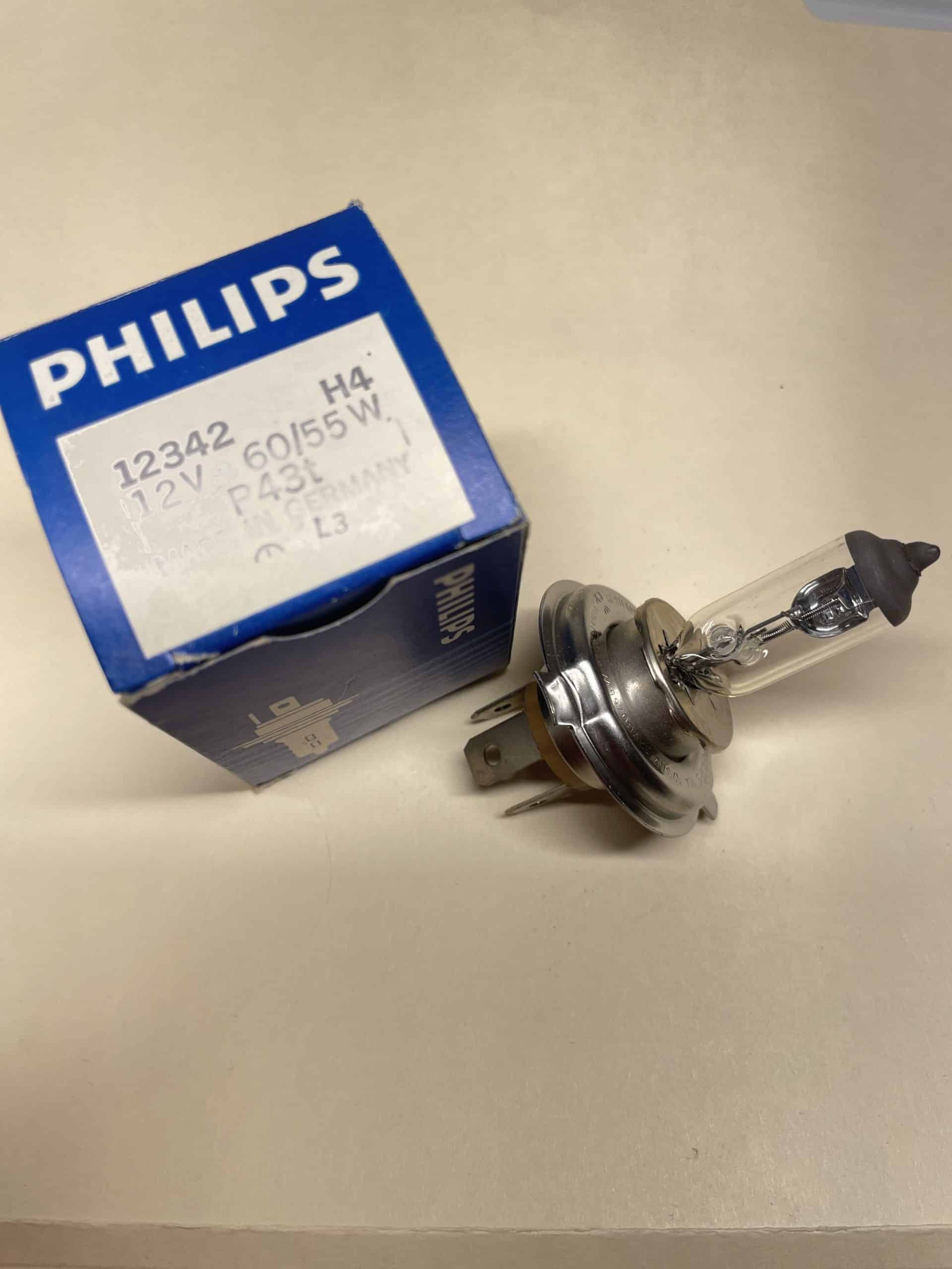 Philips Halogen H4 bulb 12342 p43t 60/55w